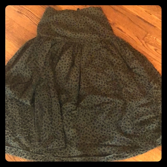 Vintage 80's Escada Leopard Wool Skirt w slit